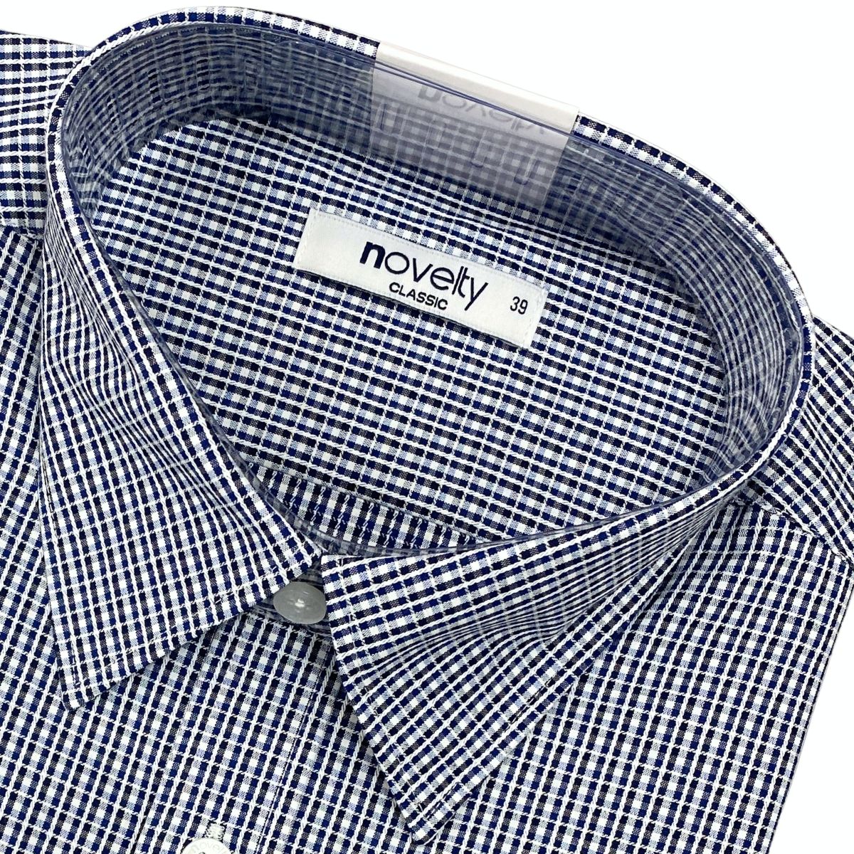 ÁO SƠ MI NAM DÀI TAY NOVELTY CLASSIC RECYCLED T/C CARO XANH ĐEN NSMMCNMRCC260879D