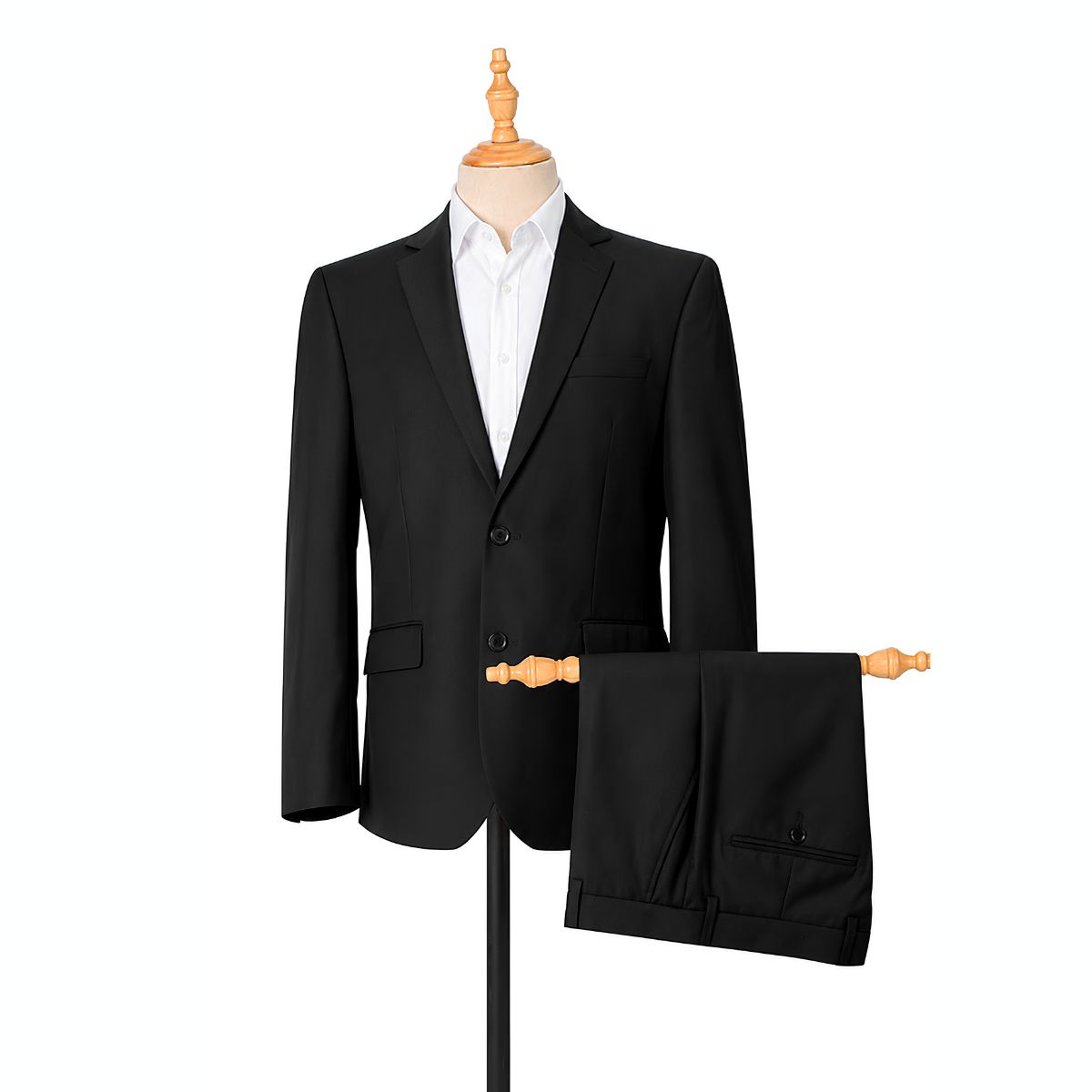 BỘ VEST NAM 2 NÚT NOVELTY CLASSIC ĐAI LƯNG CO GIÃN MÀU ĐEN NVTMMDMT3C2610252