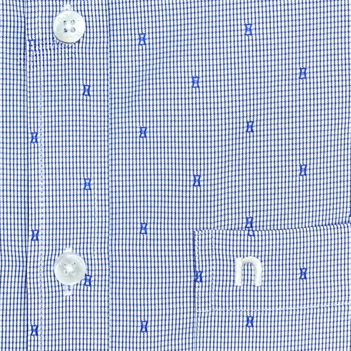 ÁO SƠ MI NAM DÀI TAY NOVELTY CLASSIC RECYCLED T/C CARO XANH NSMMCNMRCC260880D