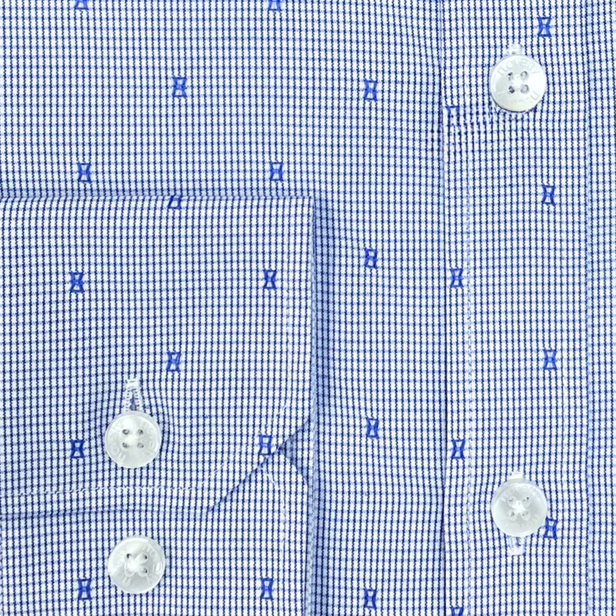 ÁO SƠ MI NAM DÀI TAY NOVELTY CLASSIC RECYCLED T/C CARO XANH NSMMCNMRCC260880D