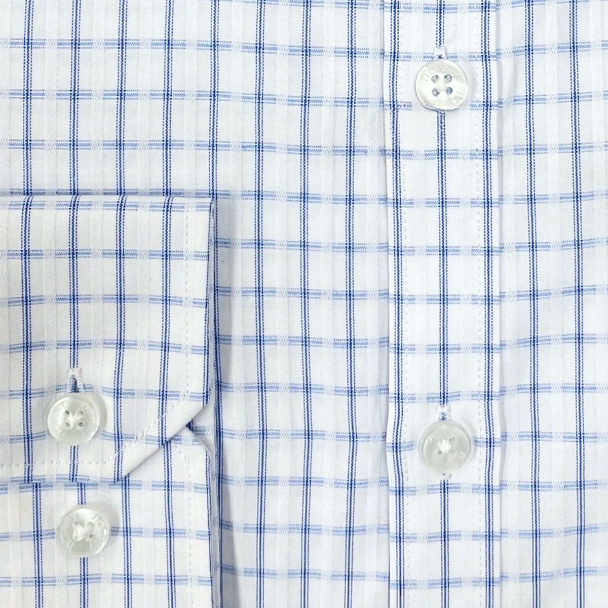 ÁO SƠ MI NAM DÀI TAY NOVELTY REGULAR FIT RECYCLED T/C CARO TRẮNG NSMMCNMRCR260843D