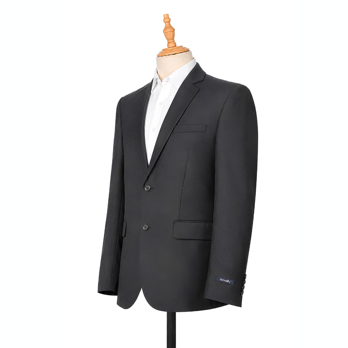 BỘ VEST NAM 2 NÚT NOVELTY CLASSIC ĐAI LƯNG CO GIÃN MÀU XÁM ĐẬM NVTMMDMT3C2610232