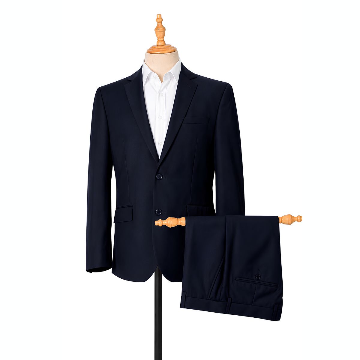 BỘ VEST NAM 2 NÚT NOVELTY CLASSIC ĐAI LƯNG CO GIÃN MÀU XANH ĐEN NVTMMDMT3C2610242