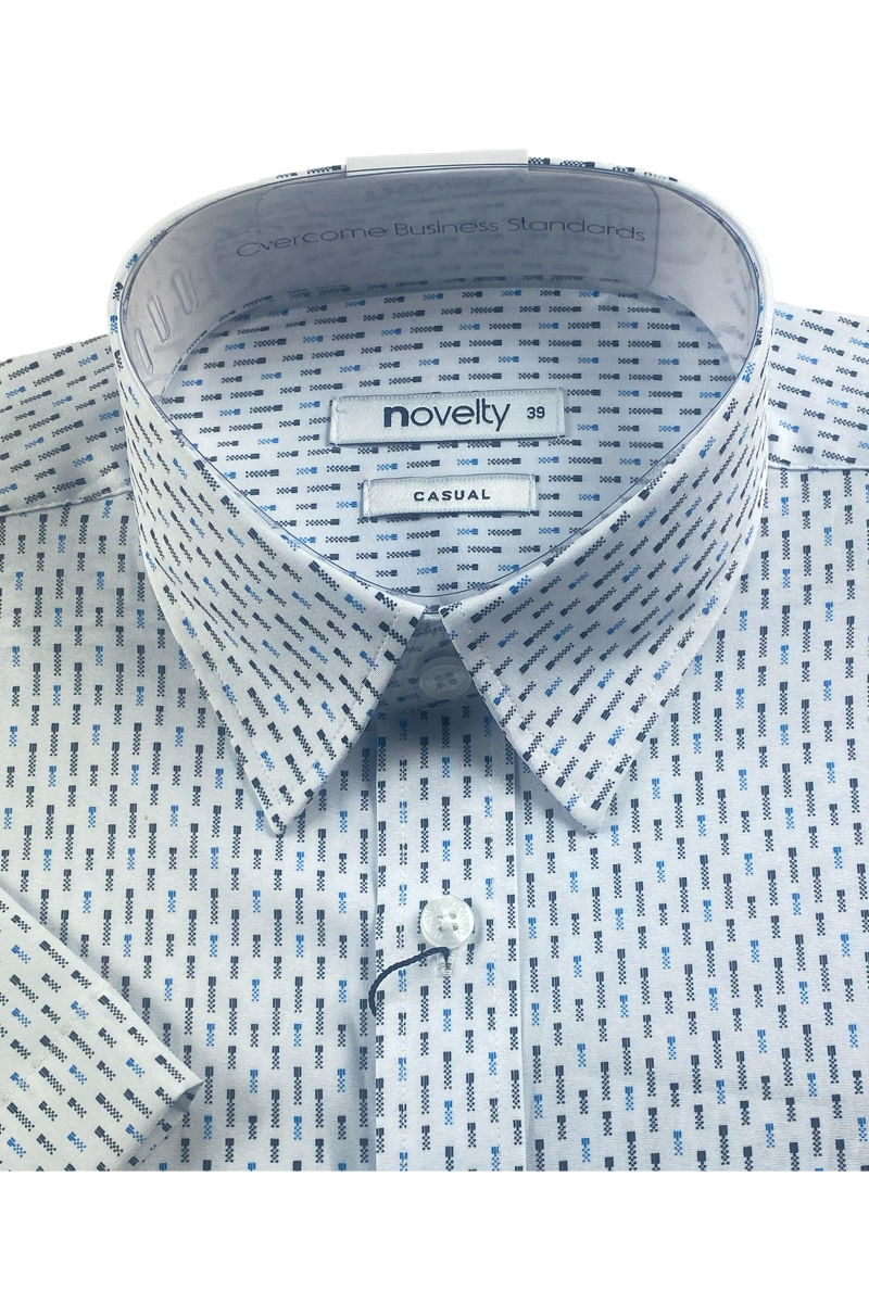 Áo sơ mi nam ngắn tay Novelty Casual  Hoa văn NSMMINMSPB240456N