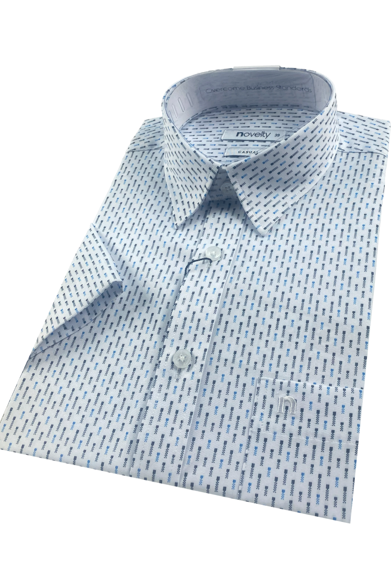 Áo sơ mi nam ngắn tay Novelty Casual  Hoa văn NSMMINMSPB240456N