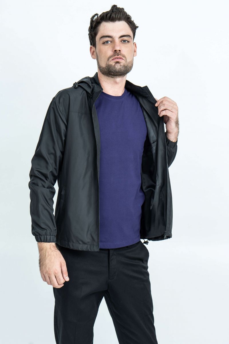 Áo Jacket nam Novelty 02 lớp màu đen NJKMMDMPLR1806422