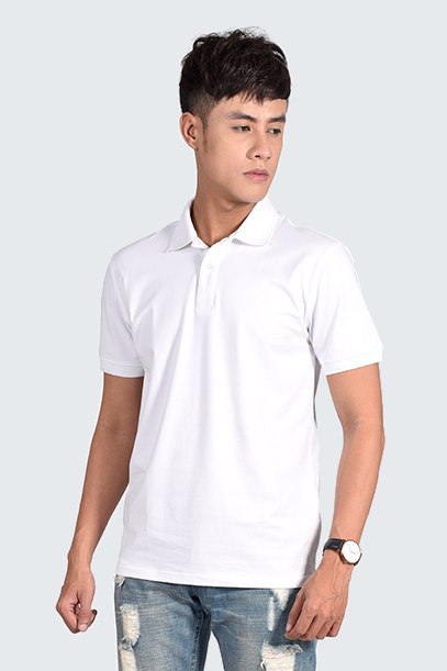 Áo Polo nam Novelty Regular fit cổ bo dệt xương cá màu trắng NATMMNMCSR181253N