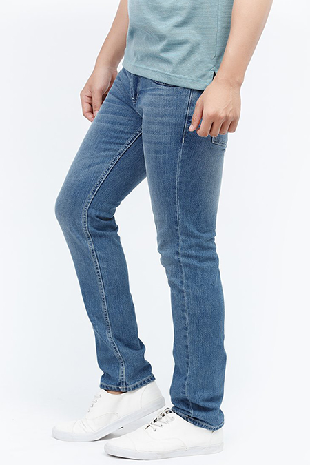 Quần Jeans nam Novelty 0Ply ống wash màu xanh Jeans 1701200