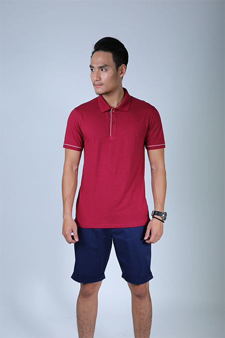 Áo Polo nam Novelty Regular fit Modal màu đỏ NATMMTMT3R180079N