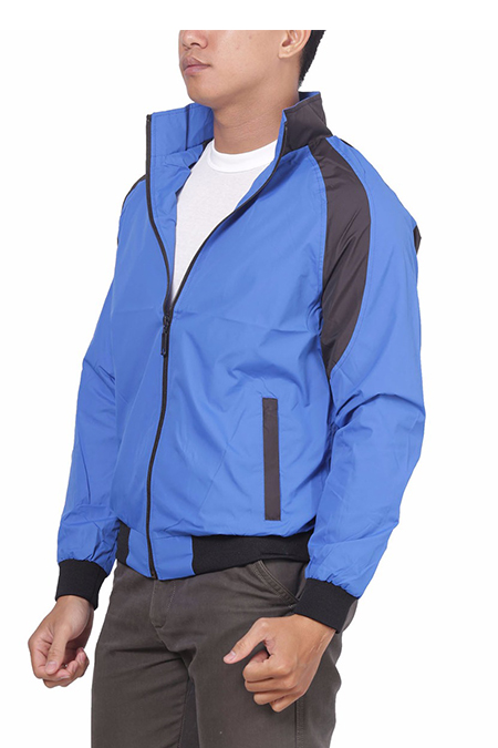 Áo Jacket nam Novelty 02 lớp màu xanh dương phối sọc NJKMMDNPLR1705362
