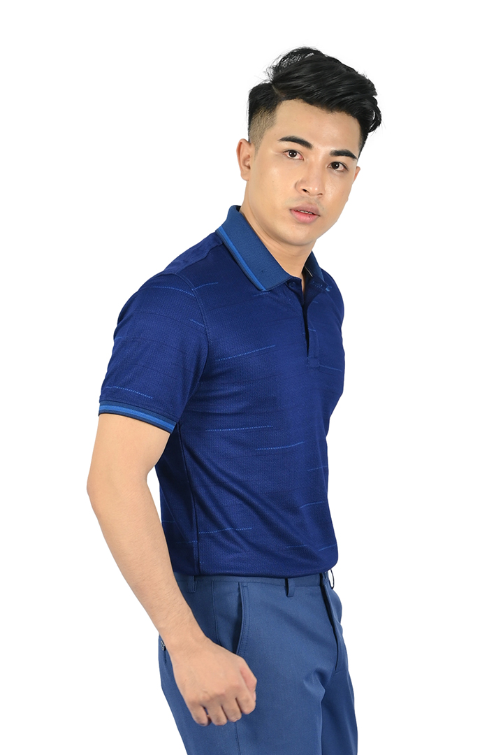 Áo Polo nam Novelty Regular fit Bamboo Màu xanh navy NATMINMBPR210093N