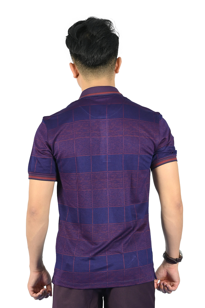 Áo Polo nam Novelty Regular fit Bamboo màu xanh tím NATMINMBPR210097N