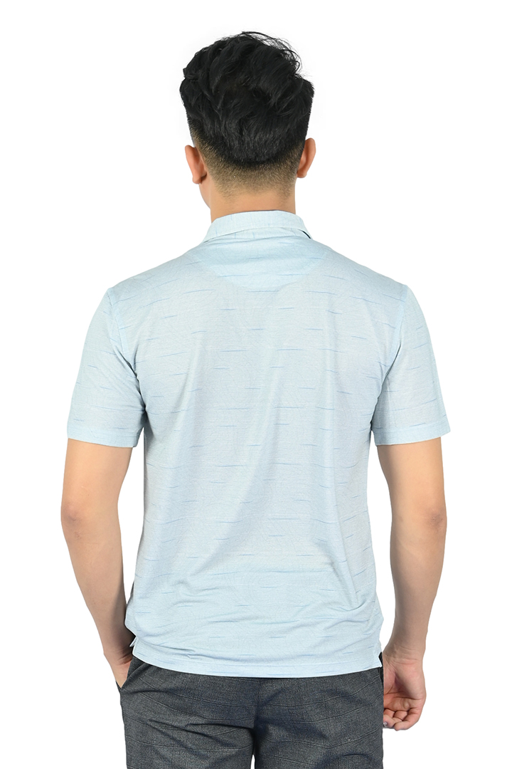 Áo Polo nam Novelty Regular fit màu xanh da trời nhạt NATMINMCLR210074N