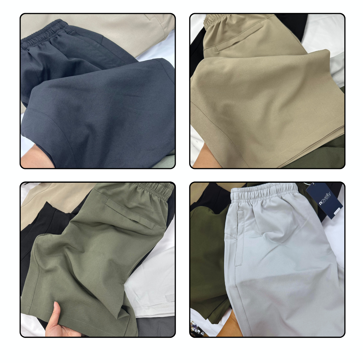 QUẦN SHORT THỂ THAO NAM NOVELTY REGULAR FIT XÁM ĐẬM NSHMSBMPSR250433N