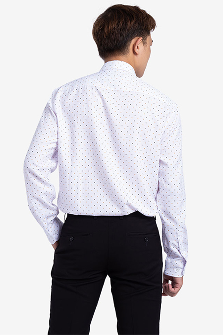 Áo sơ mi nam dài tay Novelty Hoa văn NSMMINMBSR190086D