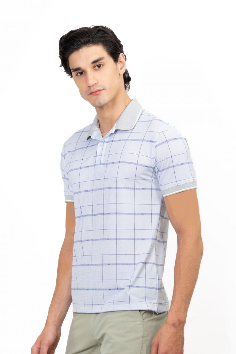 Áo thun Polo cổ bo Novelty sọc caro NATMHCMCLR191106N