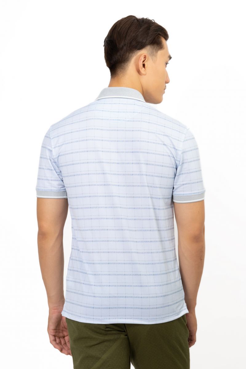 Áo thun Polo cổ bo Novelty sọc caro NATMHCMCLR191107N