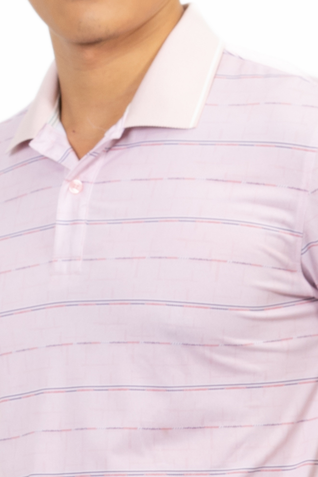 Áo thun Polo cổ bo Novelty sọc ngang NATMHSMCLR191108N