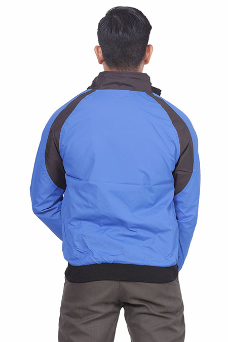 Áo Jacket nam Novelty 02 lớp màu xanh dương phối sọc NJKMMDNPLR1705362