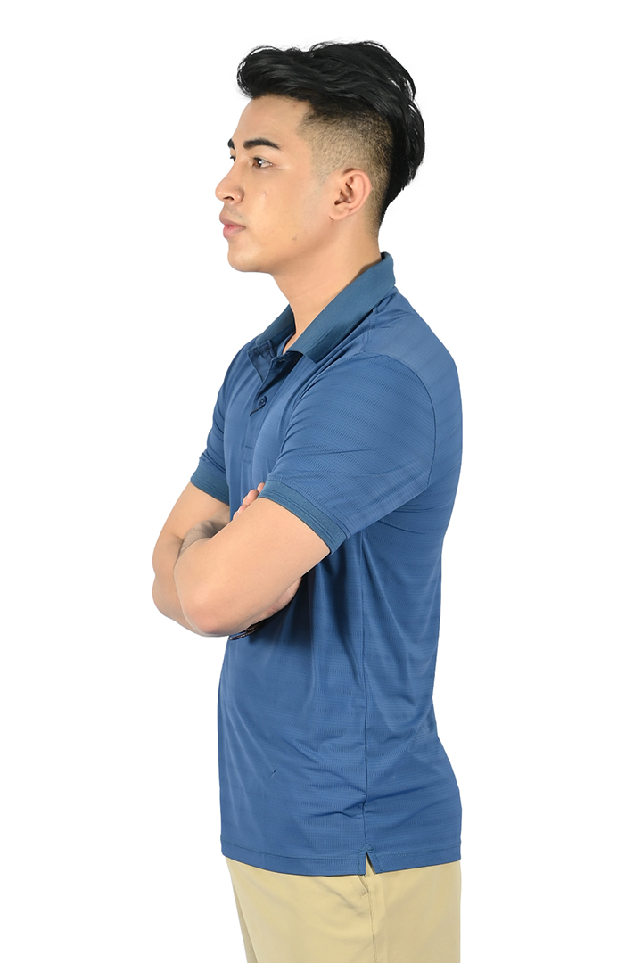 Áo Polo nam Novelty Regular fit màu xanh cổ vịt NATMMDMPSR210058N