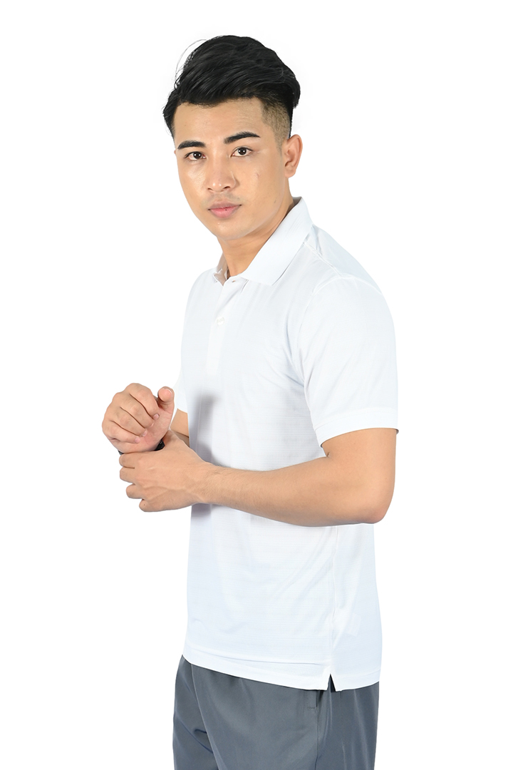 Áo Polo nam Novelty Regular Regular fit màu trắng NATMMWMPSR210055N