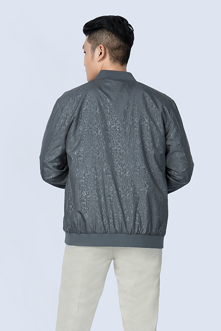 Áo khoác kaki kiểu dáng Bomber nam NOVELTY in họa tiết NJKMHTMPLR1906382