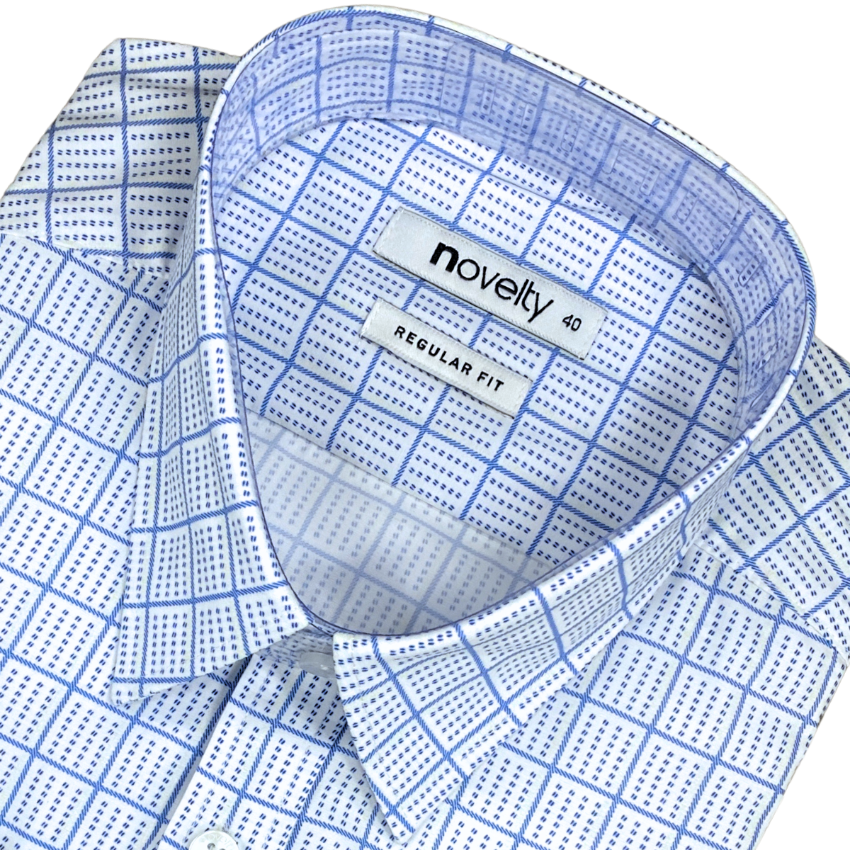 Áo sơ mi nam dài tay Novelty Regular fit Caro lớn NSMMCLMMSR240568D