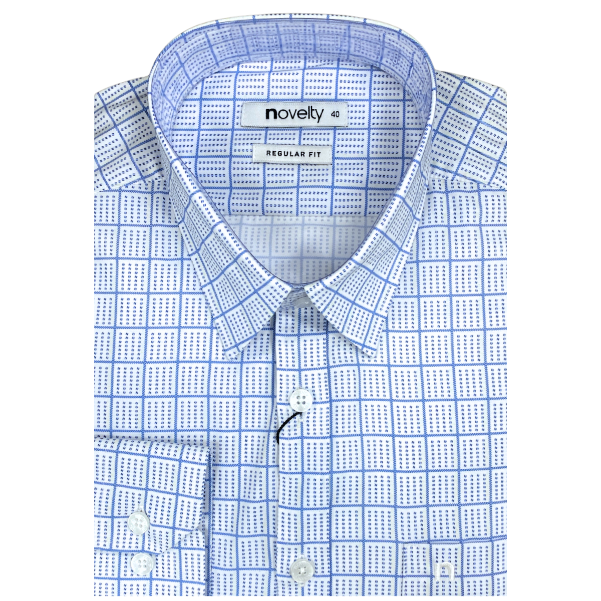 Áo sơ mi nam dài tay Novelty Regular fit Caro lớn NSMMCLMMSR240568D