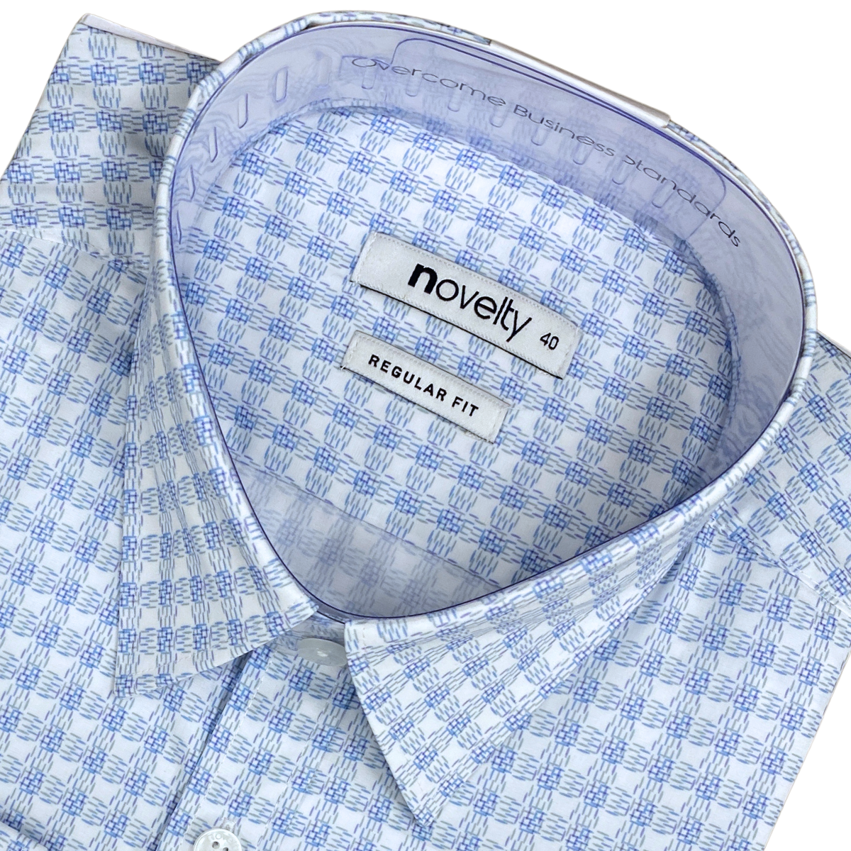 Áo sơ mi nam dài tay Novelty Regular fit Caro lớn NSMMCLMMSR240569D