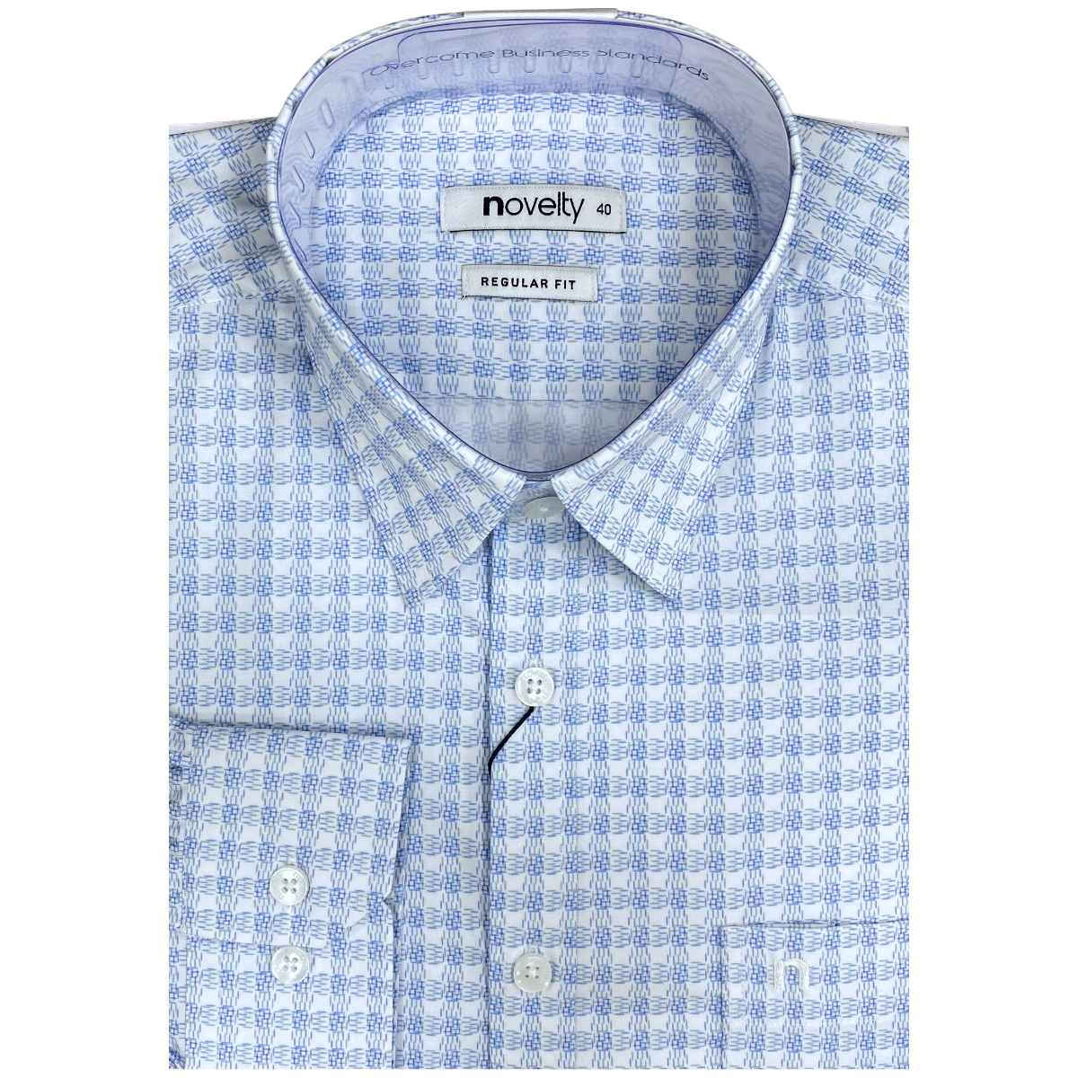 Áo sơ mi nam dài tay Novelty Regular fit Caro lớn NSMMCLMMSR240569D