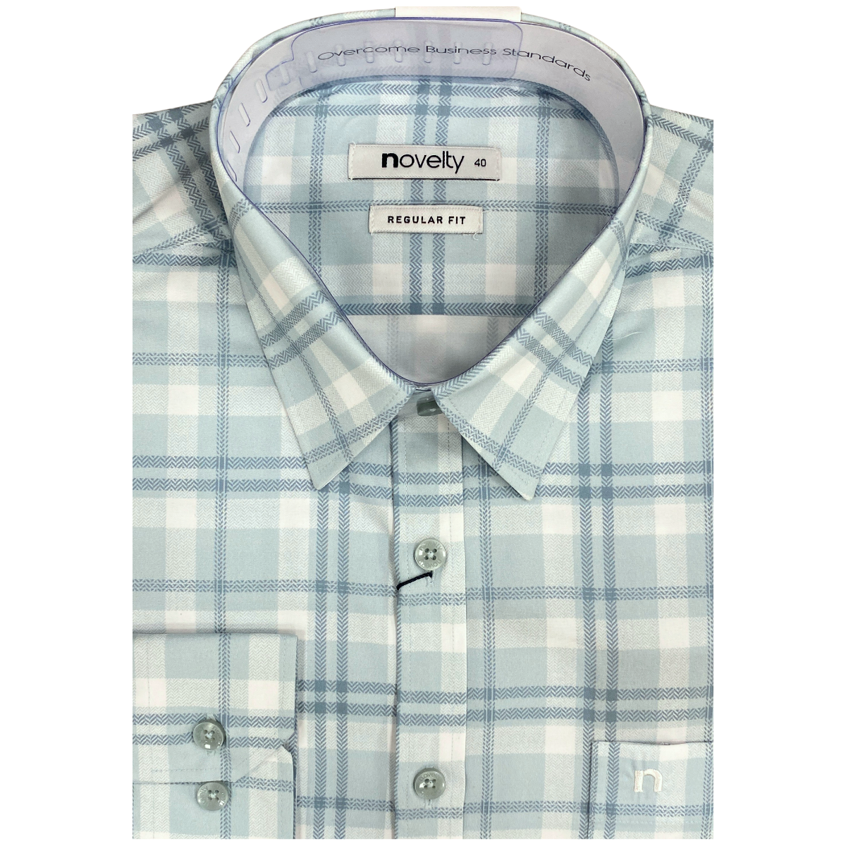 Áo sơ mi nam dài tay Novelty Regular fit Caro lớn NSMMCLMMSR240570D