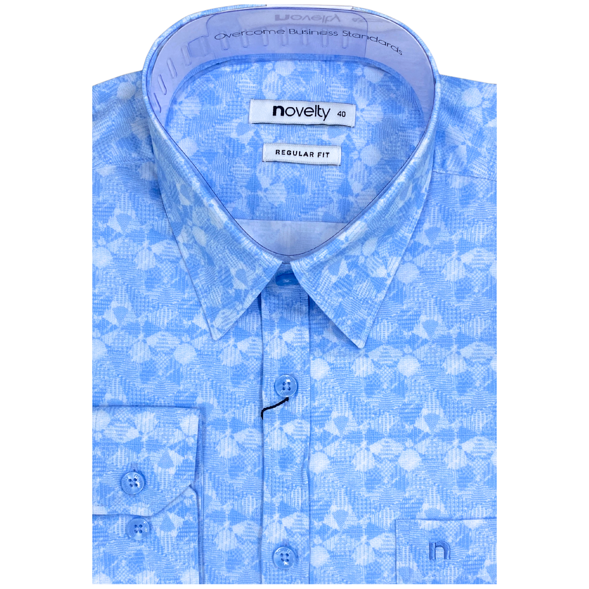 Áo sơ mi nam dài tay Novelty Regular fit Hoa văn NSMMINMMSR240571D