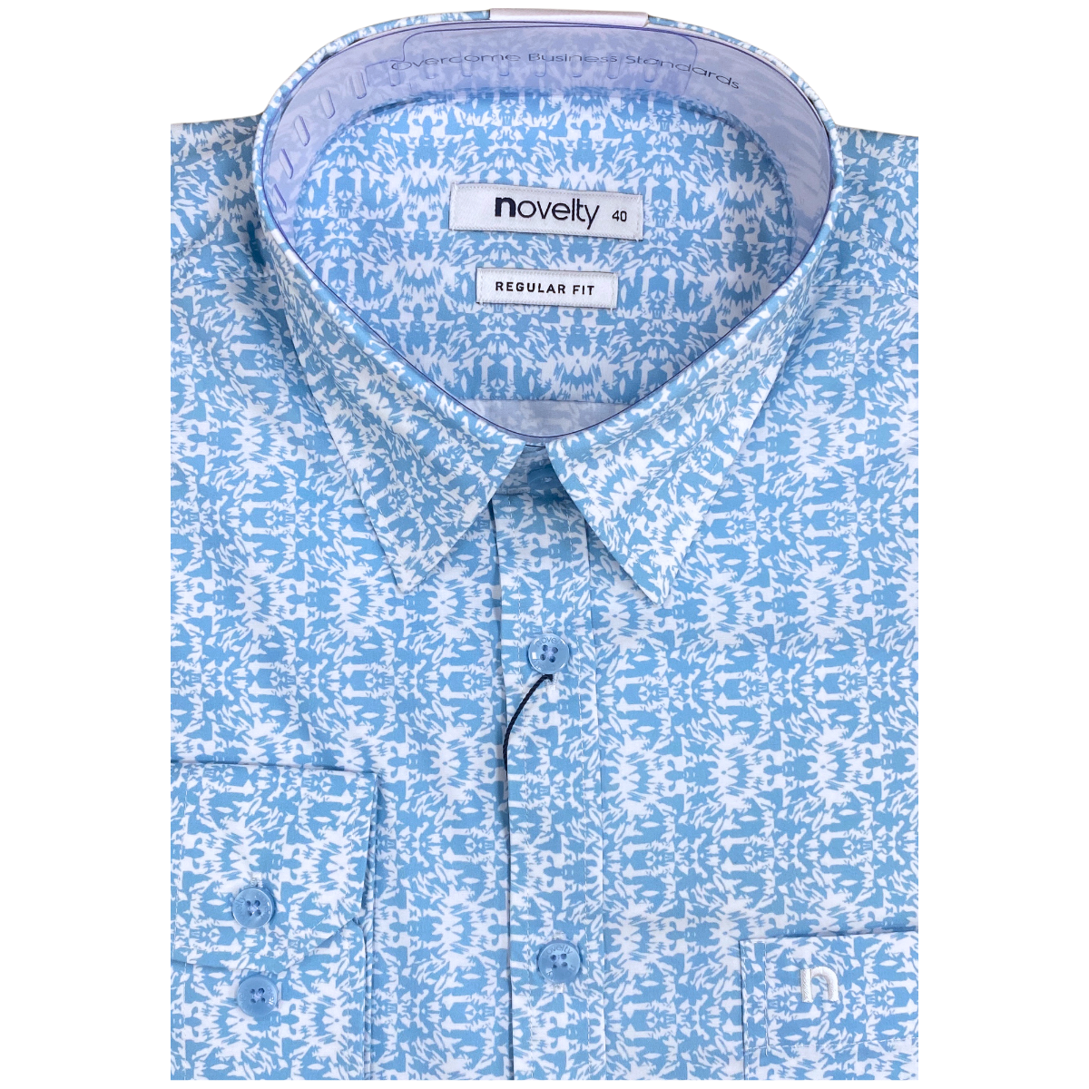 Áo sơ mi nam dài tay Novelty Regular fit Hoa văn NSMMINMMSR240572D Áo sơ mi nam dài tay Novelty Regular fit Hoa văn NSMMINMMSR240572D