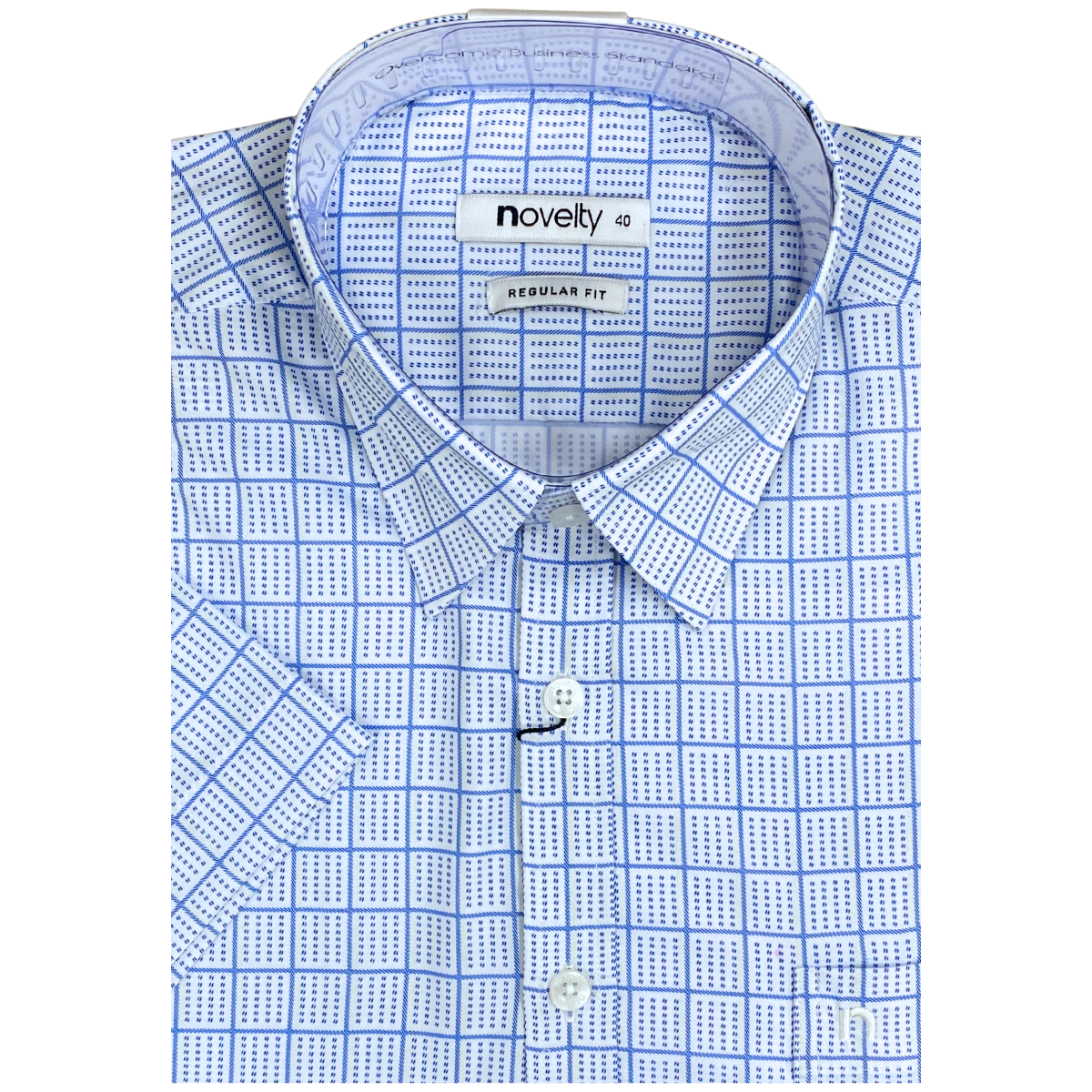 Áo sơ mi nam ngắn tay Novelty Regular fit Caro lớn NSMMCLMMSR240577N Áo sơ mi nam ngắn tay Novelty Regular fit Caro lớn NSMMCLMMSR240577N