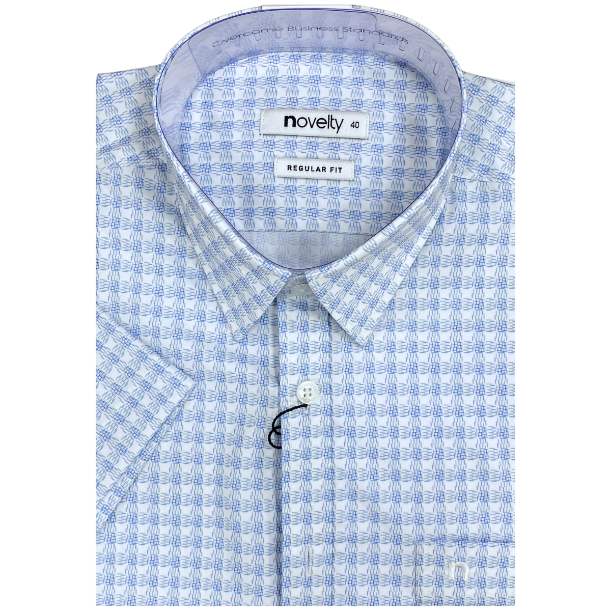 Áo sơ mi nam ngắn tay Novelty Regular fit Caro lớn NSMMCLMMSR240578N Áo sơ mi nam ngắn tay Novelty Regular fit Caro lớn NSMMCLMMSR240578N