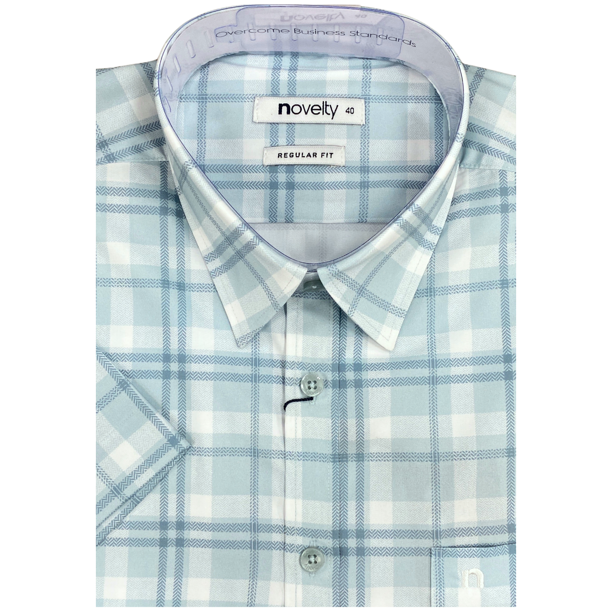 Áo sơ mi nam ngắn tay Novelty Regular fit Caro lớn NSMMCLMMSR240579N Áo sơ mi nam ngắn tay Novelty Regular fit Caro lớn NSMMCLMMSR240579N