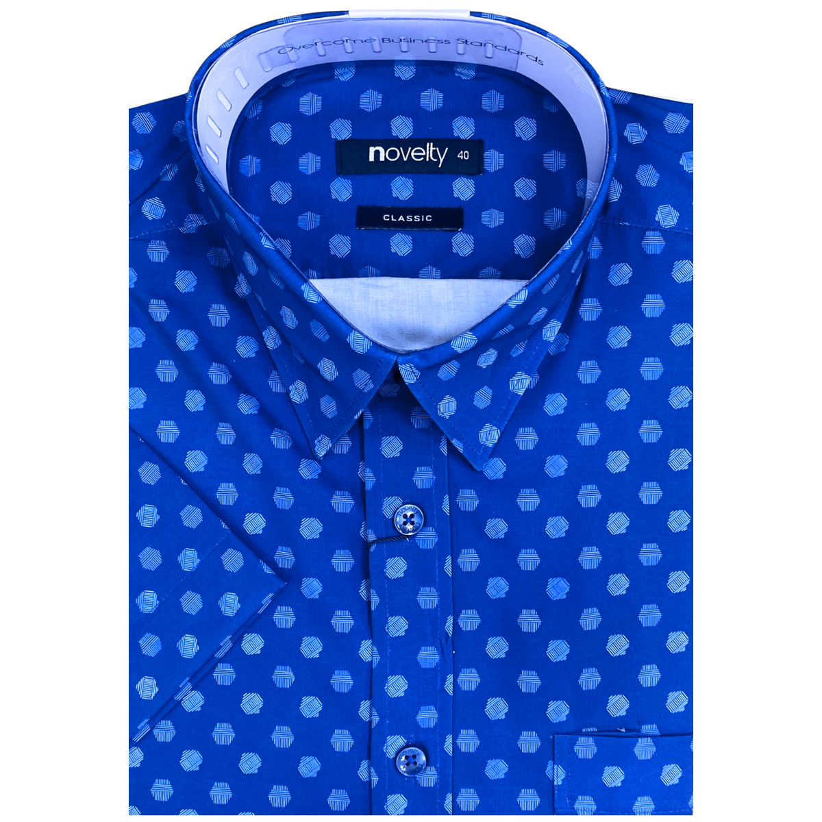 Áo sơ mi nam ngắn tay Novelty Classic Hoa văn NSMMINMMSC240585N