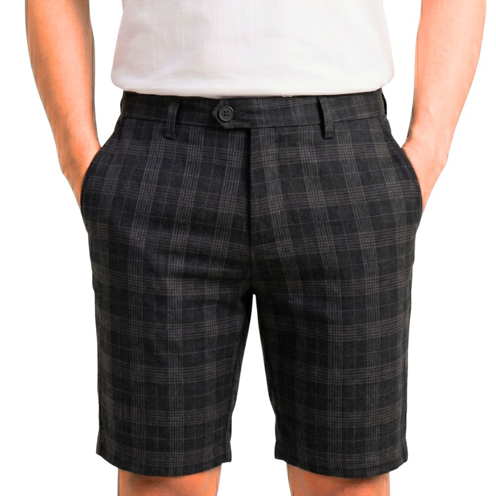 QUẦN SHORT TÂY NAM 0 PLY NOVELTY REGULAR FIT CARO XÁM NQSMCTMPRR2609140