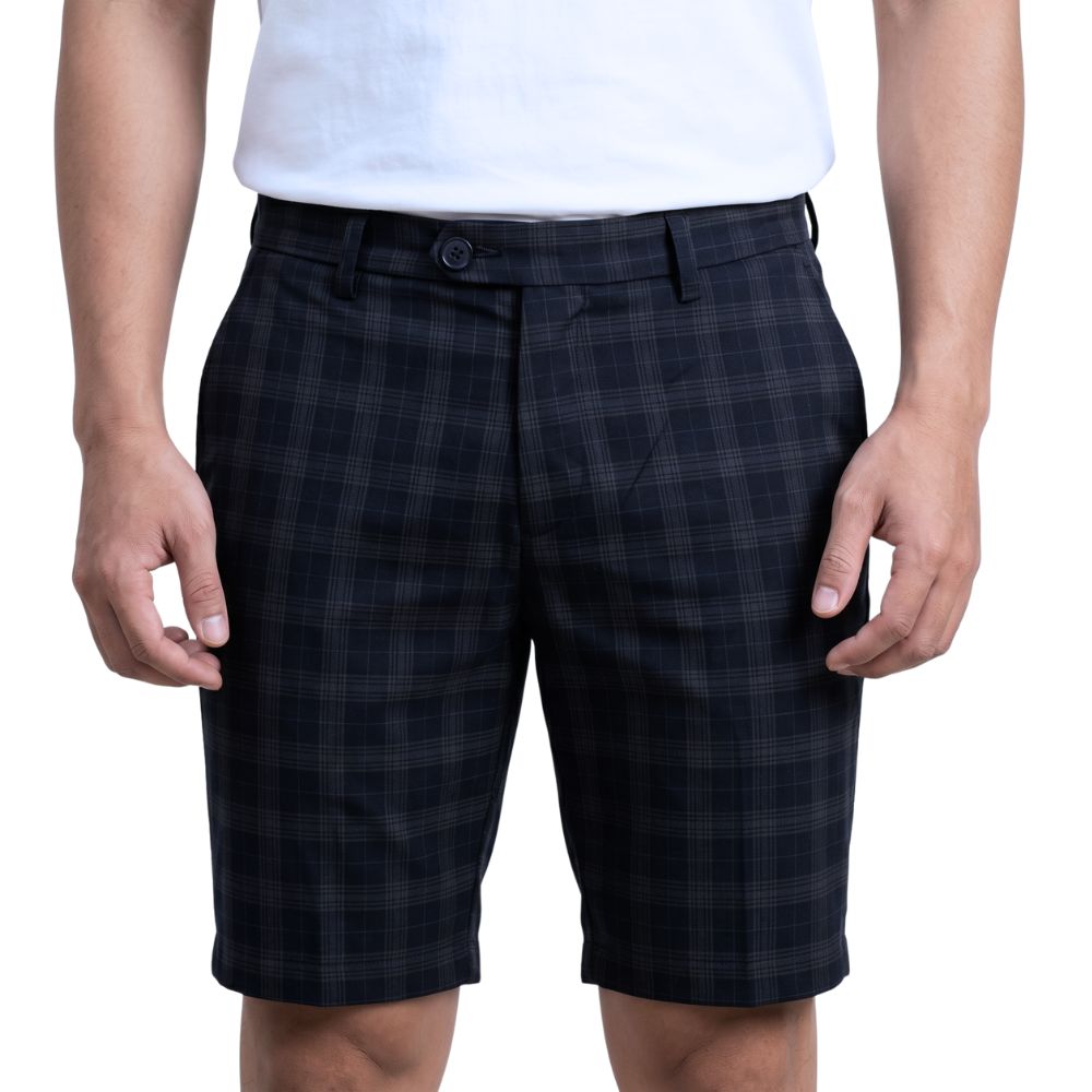 QUẦN SHORT TÂY NAM 0 PLY NOVELTY REGULAR FIT CARO XANH ĐEN NQSMMDMPRR2609150