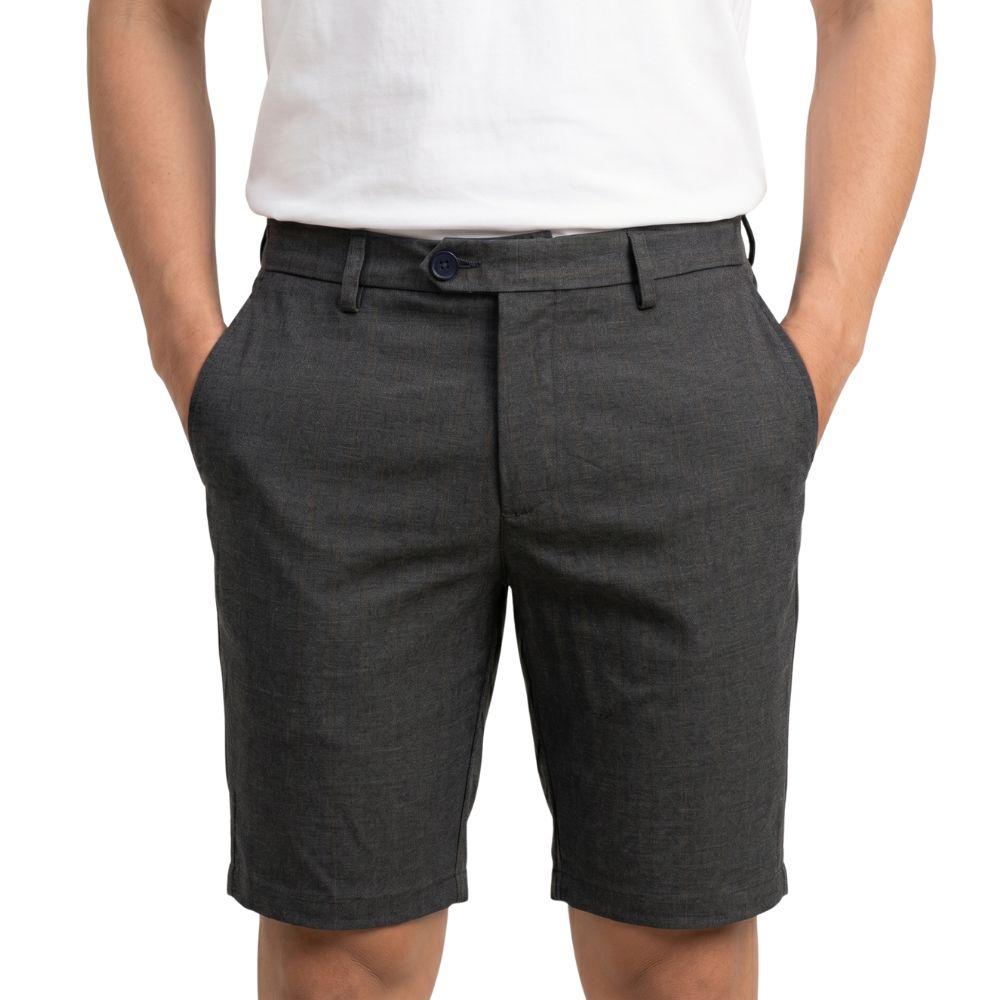 QUẦN SHORT TÂY NAM 0 PLY NOVELTY REGULAR FIT SỌC XÁM NQSMMDMT3R2609170