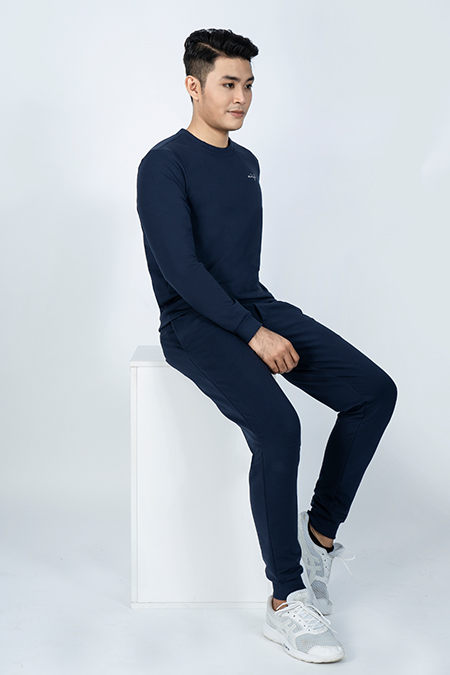 Bộ thun nam Novelty màu xanh đen NBTMMTMT3R190911B