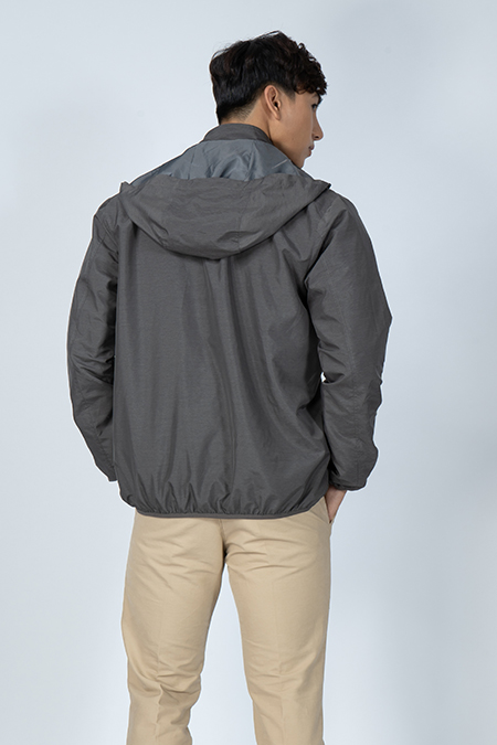 Áo Jacket Melange nam Novelty nón rời màu lông chuột NJKMMDMPLR1906592