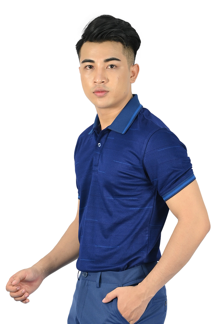 Áo Polo nam Novelty Regular fit Bamboo Màu xanh navy NATMINMBPR210093N