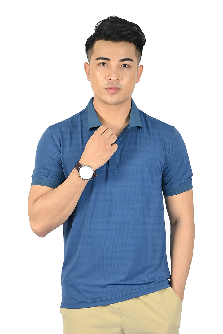 Áo thun Polo nam Novelty 210058 màu xanh cổ vịt