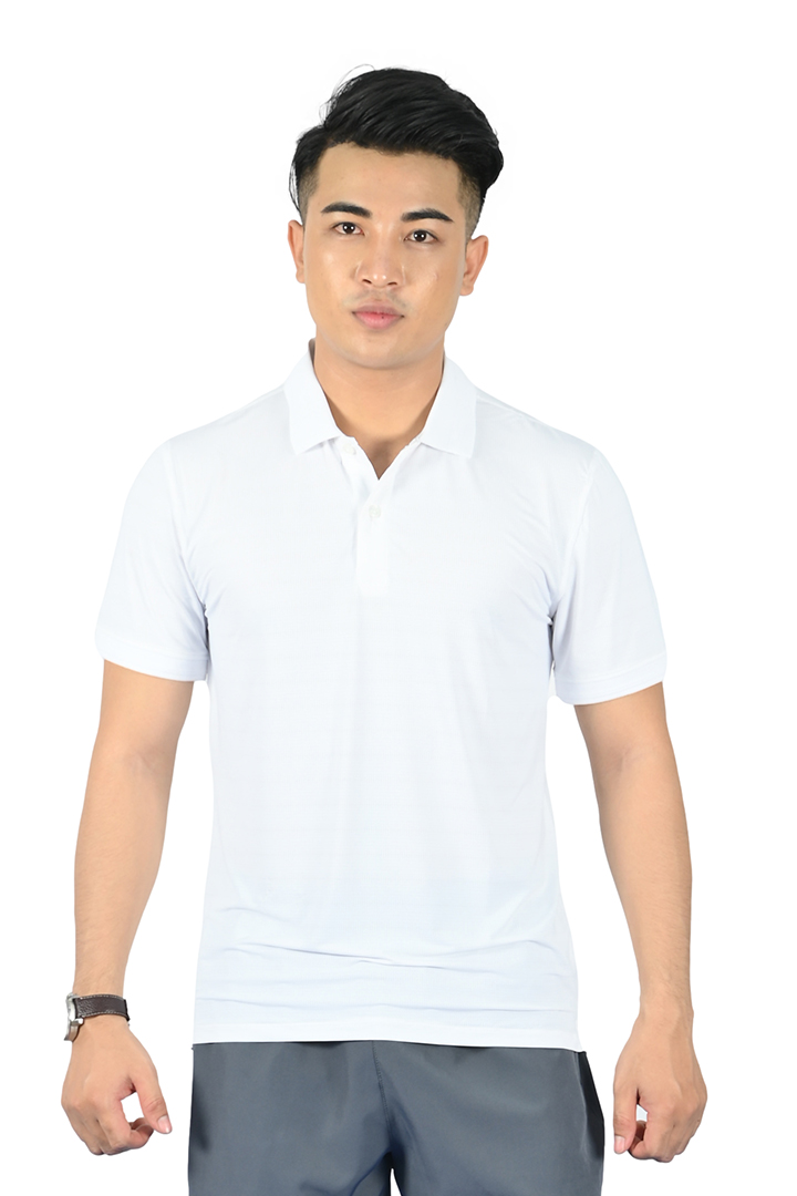 Áo Polo nam Novelty Regular Regular fit màu trắng NATMMWMPSR210055N