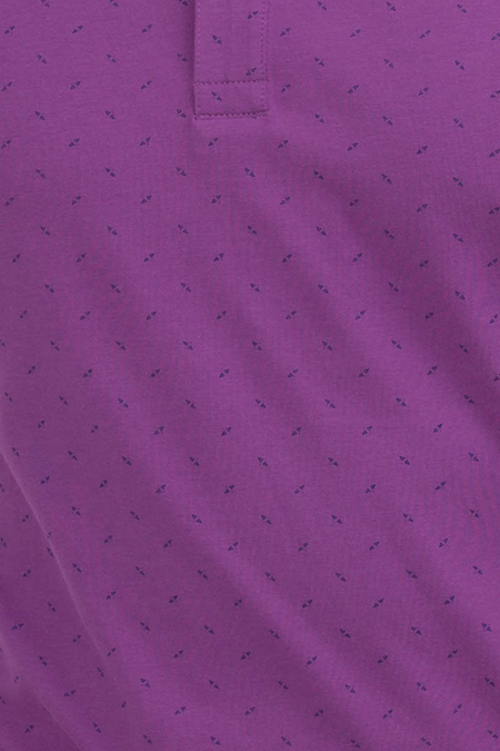 Áo Polo nam Novelty màu tím in họa tiết 180026N