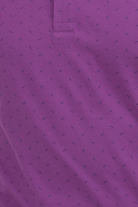 Áo Polo nam Novelty Regular Fit in họa tiết màu tím in NATMINMCSR180026N