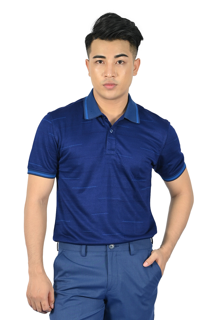 Áo Polo nam Novelty Regular fit Bamboo Màu xanh navy NATMINMBPR210093N