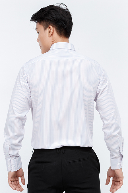 Áo Sơ Mi Nam Tay Dài Sọc Nhỏ Nsmmsnmbbc170299D