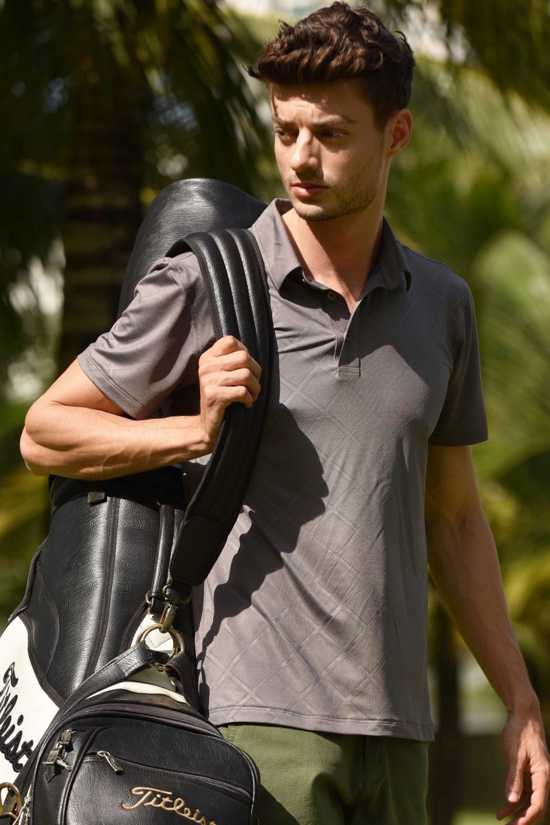 Áo Polo nam Novelty Regular fit màu xám đậm NATMHCNPSR190136N Áo Polo nam Novelty Regular fit màu xám đậm NATMHCNPSR190136N